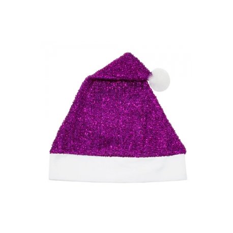 Bonnet de Noël Violet Paillettes